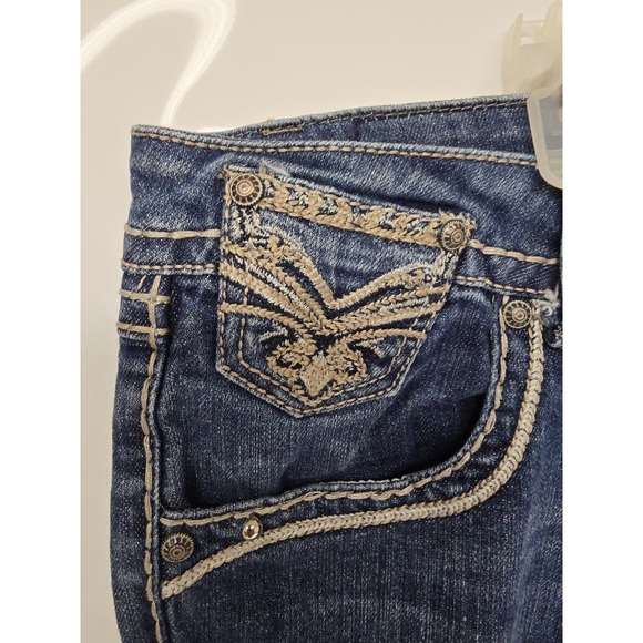 Grace in LA‎ Jeans Women 30x33 Easy Fit Mid Rise Bootcut Embellished Embroidery - Picture 7 of 14